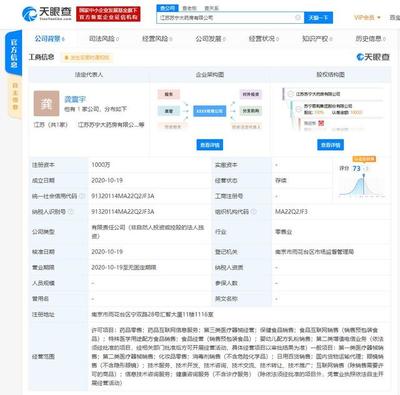 蘇寧易購跨界布局醫藥領域 成立江蘇蘇寧大藥房，注冊資本1000萬
